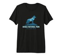 Parc National de Denali Alaska Wolf Mountain Landscape T-Shirt Haut de Gamme