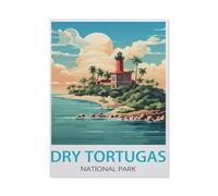 Parc National de Dry Tortugas,1000 Pièces Puzzle en Holz Créatif Éducatif Jigsaw Puzzle Jouet Anti-Stress pour Adultes Enfants Bricolage Jeux Parent-Enfant(75x50cm)-AQ57