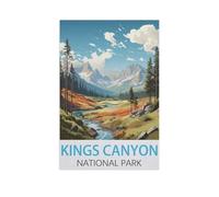 Parc national de Kings Canyon，Peinture par Numero Adulte, Cadeau de Peinture à l'huile de Bricolage numérique pour Enfants Adultes Peindre par Nombre Kits（40x50cm）15.7x19.6 pouces-FP45