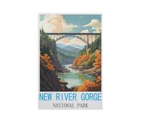 Parc National de la Gorge du New River，Puzzle pour Adultes 1000 Pièces en Papier Puzzles Jeu Cadeau Accueil Décoratif Mots Croisés（50x70cm）-AM82