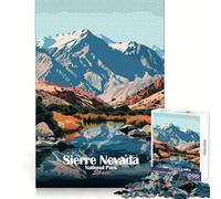 Parc National de la Sierra Nevada Espagne Puzzle de 1000 pièces pour Adultes et Adolescents Stimule l'esprit soulage Le Stress et Offre Un Cadeau de Noël Amusant et sécurisé grâce à Son système