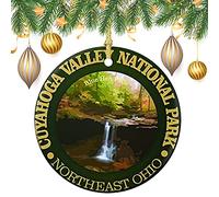 Parc National De La Vallée De Cuyahoga Pendentif Noël Suspendu Céramique Artisanat Suspension pour Bureau Vacances Magasins 7.3Cm