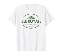 Parc National de l'Isle Royale T-Shirt Graphique avec Valeur, Homme, Blanc, M