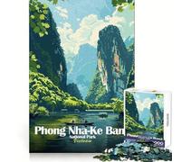 Parc National de Phong Nha-Ke Bang,Vietnam Puzzle de 1000 pièces pour Adolescents Un pour se détendre,Entretenir sa mémoire et Profiter d'un Moment de Calme (38x26cm)