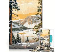 Parc National de Yellowstone,Hiver Puzzle de 1 000 pièces pour Adolescents,Stimulant cognitif,Amusant,sans pièces détachées,Une façon captivante de Passer Le Temps (38 x 52 cm)