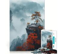 Parc National de Zhangjiajie Puzzle de 1000 pièces pour Adolescents Jeu de mémoire Amusant Composants Robustes et découpés avec précision Jeu Portable et idéal pour Les Voyages (38x52cm)