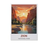 Parc National de Zion，1000 Pièces, Jouet De Puzzle en Papier d'art Abstrait, Jeu De Famille Difficulté Défi Puzzle（38x26cm）-IC11