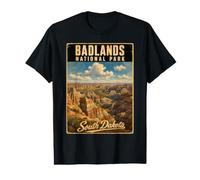 Parc National des Badlands, Dakota du Sud T-Shirt Graphique avec Valeur