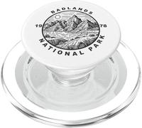 Parc National des Badlands, graphisme Naturel Vintage Souvenir de 1978 PopSockets PopGrip pour MagSafe