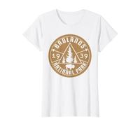 Parc National des Badlands T-Shirt Graphique avec Valeur, Femme, Blanc, XS