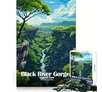 Parc National des Gorges de Rivière Noire, Maurice Puzzle de 1000 pièces pour Adolescents entraînement de la réflexion, Divertissement Calme, Assemblage précis, Cadeau créatif (38x52cm)