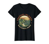 Parc National des îles Anglo-normandes T-Shirt Graphique avec Valeur, Femme, Noir, S