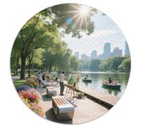 Parc National des Lacs Plitvice 1000 Pièces Jigsaw Puzzles Puzzle Rond pour Enfants Encastrement Parfait Jeu D'Intelligence De l'art De La DécoRat ION Moderne 1000pcs (67.5x67.5cm)