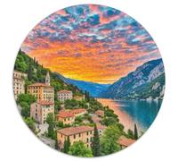 Parc National des Lacs Plitvice 1000 Pièces Puzzle Circulaire pour Enfants Décompression Jeu D'Intelligence De l'art De La DécoRat ION Moderne 1000pcs (67.5x67.5cm)