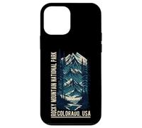 Parc national des montagnes Rocheuses - Design panoramique de style rétro Coque pour iPhone 12 mini