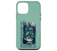 Parc national des montagnes Rocheuses - Design panoramique de style rétro Coque pour iPhone 12 mini