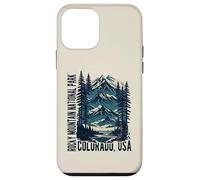 Parc National des Montagnes Rocheuses - Design Vintage pittoresque Coque pour iPhone 12 Mini
