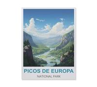 Parc National des Picos de Europa,Puzzles 1000 Pièces Puzzles pour Adultes, Jeux Intellectuels Éducatifs Décoration De La Maison Soulagement du Stress Ensembles De Jouets pour La Famille(75x50cm)-B70