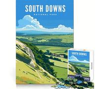 Parc National des South Downs Puzzle de 1000 pièces pour Adultes Stimulation de l'esprit Détente et Confort Bords réguliers Idée Cadeau (50x75cm)