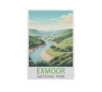 Parc National d'Exmoor,Puzzle 1000 Pièces Adultes,Jigsaw Puzzle DIY Jouets Enfants Cadeaux Accueil Décors Jouets Jeux Amusants Grand Cadeau Éducatif pour Enfants Impossible Puzzle(38x26cm)-AJ98