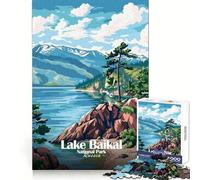 Parc National du lac Baïkal,Russie Puzzle de 1000 pièces pour Adolescents Jeu intellectuel Amusant et léger Découpe Fine Idée Cadeau de Noël Unique (38x52cm)