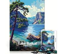 Parc National du lac Baïkal,Russie Puzzle de 1000 pièces pour Adultes,idéal pour développer la Concentration et favoriser Un Engagement Doux Illustration d'art à emboîter Cadeau de Noël (38x52cm)