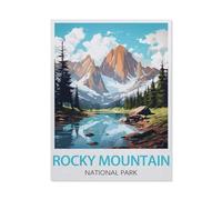 Parc National du Rocky Mountain, Colorado，Puzzle en Bois 1000 Pièce Classique Adultes Puzzles Enfants Apprentissage Assembler des Jouets（75x50cm）-W5