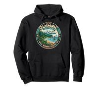 Parc National Olympique de Washington State Wild Rugged Retro Art Sweat à Capuche