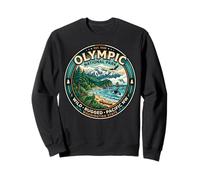 Parc National Olympique de Washington State Wild Rugged Retro Art Sweatshirt