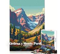 Parc National Ordesa Y Monte Perdido Puzzle de 1000 pièces pour Adolescents Stimule la mémoire,détente et Divertissement (38x52cm)
