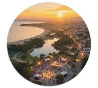 Parc Naturel de Cabo de Gata-Níjar 1000 Pièces Puzzles Classiques Puzzle Rond pour Enfants Encastrement Parfait Jeu D'Intelligence De l'art De La DécoRat ION Moderne 1000pcs (67.5x67.5c