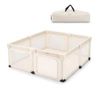 Parc pliable Deryan XL, lit de voyage pour bébé, crème | De 0 à 3 ans, jusqu'à 15 kg, pliage compact, matelas en mousse inclus, avec ouverture latérale