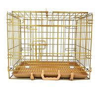 Parc pliable en fil métallique avec plateau et poignée - Enclos d'intérieur portables pour chats, chatons, chiots, lapins, cochons d'Inde
