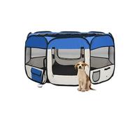 vidaXL Parc pliable pour chien 171015 – 125x125x61 cm, bleu, avec sac de transport
