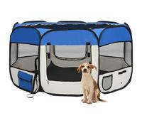 vidaXL Parc pliable pour chien Enclos 171013 avec sac de transport 90x90x58 cm Bleu