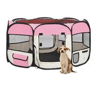 Parc Pliable pour Chien avec Sac de Transport Noir 145x145x61 cm Enclos vidaXL