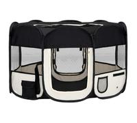 Parc pliable pour chien - MARQUE - 125x125x61cm - Noir - Sac de transport - Acier robuste