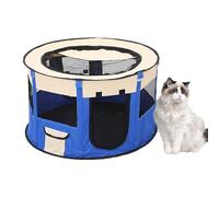 Parc Portable Pliable pour Chats, Chiens, Lapins et Petits Animaux - Enclos Intérieur et Extérieur(Blue,XL)