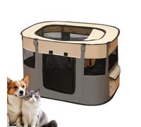 Parc portable pliable pour chien | Niche portable pour chat pour jardin, maison, terrasse, appartement, extérieur, voyage, camping, jouets d'intérieur