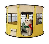 Parc portable pour animaux de compagnie, parc d'exercice pliable pour chiens, chats, lapins et cochons d'Inde, utilisation en intérieur/extérieur, tente niche en tissu lavable