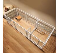 Parc portable pour chien avec porte à verrouillage automatique - Construction en acier au carbone pour une utilisation sûre en intérieur/extérieur - Assemblage facile pour la sécurité des animaux de