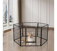 Parc pour Animaux de Compagnie Enceinte pour Chien Parc à Chiens Pliable 80cm*60cm Extérieur/Maison(Petits Chiens/Grands Chiens/Les Lapins/Les hérissons/Les Moutons) (Clôture Pliante 6 pièces)