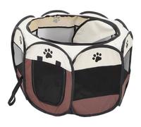 Parc pour Animaux Octogonal Pliable et Portable avec Porte en Maille | Oxford Cloth, Usage Extérieur ou Chenil, Design Spacieux, pour Chien et Chat, Format Léger