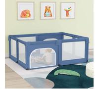 Parc pour bébé avec 2 portes Bleu clair Tissu Oxford