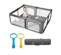 Parc pour bébé avec cour de jeu extra large pour les tout-petits, aire de jeu sûre pour l'intérieur et l'extérieur avec base antidérapante, assemblage et rangement faciles, sans BPA, (130 x 130 x 66