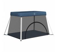 Parc Pour Bébé Avec Matelas Bleu Marine Tissu De Lin Vidaxl Vidaxl Bleu