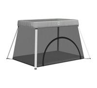 Parc Pour Bébé Avec Matelas Gris Clair Tissu De Lin Vidaxl Vidaxl Gris
