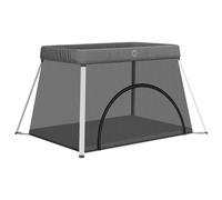 Parc Pour Bébé Avec Matelas Gris Foncé Tissu De Lin Vidaxl Vidaxl Gris