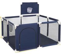 Parc pour bébé, barrière de sécurité pour enfant, piscine à balles pour bébé, carré bleu
