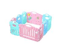 Parc pour bébé Centre d’activité pour enfants Sécurité Cour de jardin Maison Intérieur Extérieur Extérieur Garde-corps pour barrières de parc d’attractions (multicolores 10 panneaux)-Pink